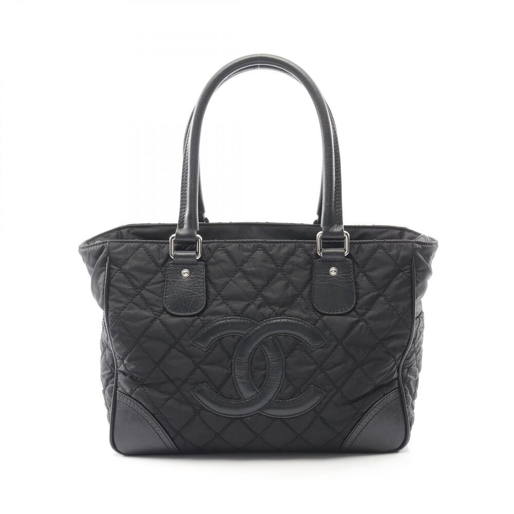 Chanel Paris York Tote Bag Leather Black